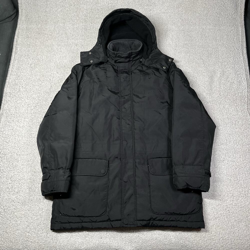 Polo Ralph Lauren Jacket Men M Black Goose Down Parka Coat Military Utility VTG